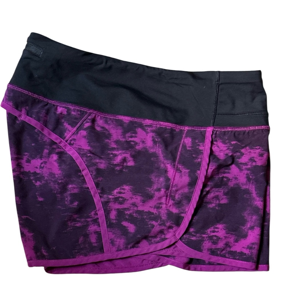 Lululemon Women’s Run Times Shorts Sz 10 Breezie Regal Plum Tie Dye Running Gym - Picture 6 of 9